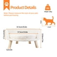 thumbnail image 5 of BingoPaw Medium Cat Bed Seat Lounger Soft Plush Fabric Nesting Chair Couch Stool, 24"L, 5 of 14