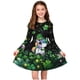 thumbnail image 5 of Vestidos de Manga Larga de las Niñas Tamaño 7-8 Elástico Twirly Patinador Vestido para el Recital Escolar, Manga Larga Vestido de Línea para las Mujeres, 5 of 6