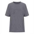 thumbnail image 5 of ZyeKqe Oversized T Shirts for Women Short Sleeve Shirts Round Neck Top Solid Color Loose Fitted Tees, 5 of 7