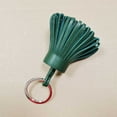 thumbnail image 4 of Keychain Decorative Keyring Leather Pendant Tassel Handmade Handicraft Tassel Hanging Crafting Handmade Key Chain Hanging Decoration Holder Purse Wallet Dark Green, 4 of 6