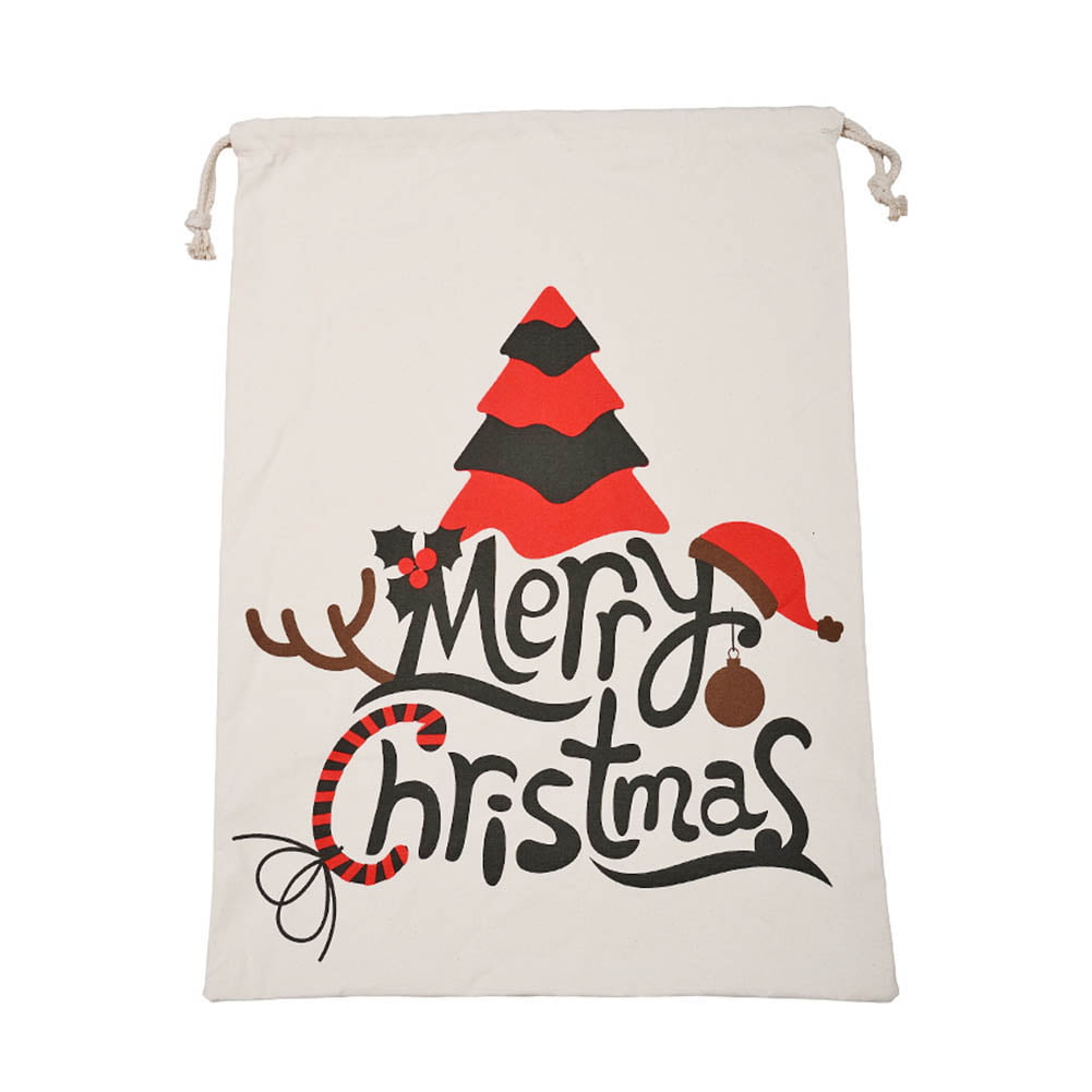 Large Hessian Jute Felt Red Santa Sacks Stockings Xmas Gift Present Bag 