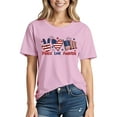 thumbnail image 2 of HEILAU 4th of July Shirts for Women Plus Size Independence Day American Flag Graphic Tees Patriotic :Premium Cotton Crewneck USA Short Sleeve T Shirt Summer Tops, 2 of 7