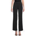thumbnail image 1 of Kasper Womens Black Mid-Rise Side-Zip Wear to Work Wide Leg Pants 12, 1 of 1