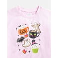 thumbnail image 2 of Wonder Nation Girls Short Sleeve with Shorts 2-Piece Pajama Set, Sizes 4-18, 2 of 3