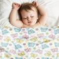 thumbnail image 5 of Butterfly Blanket for Girls, Butterfly Blanket for Baby Girls Kids, Soft Flannel Toddler Blanket Butterfly Easter Gift, Lightweight Fleece Throw for Birthday Children's Day Sofa Bed 30"x40", 5 of 7