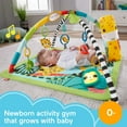thumbnail image 3 of Fisher-Price 3-in-1 Rainforest Sensory Gym Tummy Wedge with 6 Baby Toys Newborn to Toddler, 3 of 8