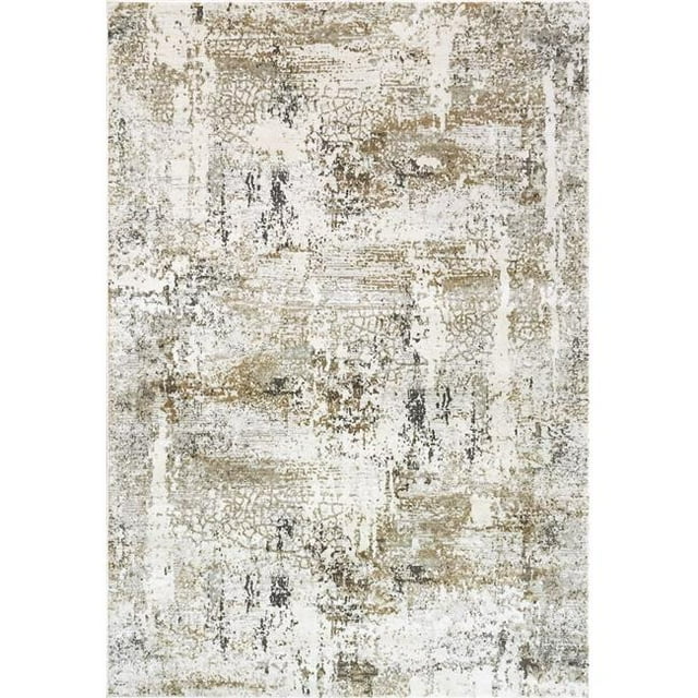 Dynamic Rugs QU71027050190 6 Pi 7 Po x 9 Pi Quartz 27050 Rectangle Zone de Transition Tapis - 190 Ivoire & Gris
