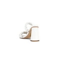 thumbnail image 3 of Sam Edelman Kendra White Leather Block Heel Square Open Toe Slip On Fashion Mule (White Leather, 9), 3 of 7