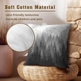 thumbnail image 4 of Grey Forest Pillow Covers 18x18 Inch Set of 2, Black Gray Trees and Mountain Square Throw Pillow Case Decorative Cushion Cover Soft Cotton Pillowcase for Home Couch Bed Sofa, 4 of 6