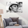thumbnail image 2 of iana Ross with White Hat Black and White Canvas Wall Art Print Beautiful African American Art Icon Home Decor Size 24''x36'' - Postora, 2 of 5
