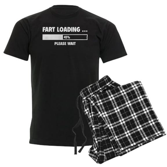 CafePress - Fart Loading Men's Dark Pajamas - Men's Dark Loose Fit Cotton Pajama Set
