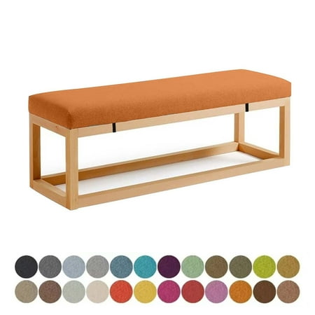 

Long Chair Cushions With Locks And Buckles Non-slip Bottom Bench Cushion Sofa Seat Pad For Garden Swing-60x35x3cm(24x14x1.2in)-orange 13