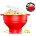 thumbnail image 3 of Microwave Popcorn Makers (with Lid and Handles) Collapsible Hot Air Popcorn Maker Popper Bowl Rot, 3 of 4