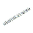 thumbnail image 3 of 100 Pieces Rhinestone Rondelles with Big Holes Charm Spacer Beads Jewelry Crystal Multi-colors Loose Bead for DIY Necklace White AB, 3 of 8