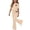 Beige, variant on Girls Leopard Heart Clothing Set Teen 2 Piece Outfits Crewneck Oversized Short Sleeve Tops Flare Pants Sets School Loose Light Blue 9-10 Years