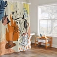 thumbnail image 6 of Shower Curtain for Bathroom Retro Boho Color Block Tropical Desert Waterproof Bath Curtains Shower Curtains with Hooks,Cowboy Boot Hat Leaves Bathroom Curtain Privacy Drapes for Bathtubs 36x72in, 6 of 9