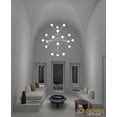 thumbnail image 3 of Sonneman 2084.13W Proton 18 Light 40" Wide Led Chandelier - Nickel, 3 of 3