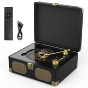 Wavelegend Retro CD Player Bluetooth Portable with Hifi Speakers, Remote Control Desktop Suitcase Music Player with V5.4 BT in&out