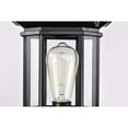thumbnail image 6 of Nuvo Lighting Hopkins Outdoor Large Post Light Pole Lantern 1 Light Matte Black Finish Clear Glass, 6 of 7
