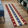 thumbnail image 4 of 4th of July Area Rugs 2x6 for Kitchen Runner Rug, Blue Red Star Striped Independence Day Non Slip Washable Rug Runner, Low Pile Indoor Floor Carpet Mat Bathroom Rugs for Bedroom, Kids Room, 4 of 9