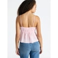 thumbnail image 3 of No Boundaries Satin Cami with Lace Trim and Tie, Women's, 3 of 5