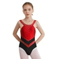 thumbnail image 2 of iiniim Gymnastics Leotard Girls Dance Sleeveless Tank Ballet Unitard One-Piece Bodysuit Red 12, 2 of 7