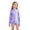 Z03-Purple, variant on Girls Rash Guard Zip Long Sleeve Workout Swimsuits for Girls Bathing Suits for Girls Swim Suit Swimwear Rash Guard Two Piece Zip Up Swim Set with Swim Pants for and Comfort