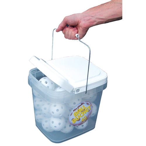 Hot Glove Plastic Baseballs 40Ball Bucket