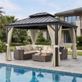 thumbnail image 6 of Kimunuk Outdoor Replacement Curtains for 10' X 12' Gazebo, Waterproof 4-Panels Cream Gazebo Universal Privacy Sidewall Curtains with Zipper for Patio Garden Backyard, Curtain Only, 6 of 8