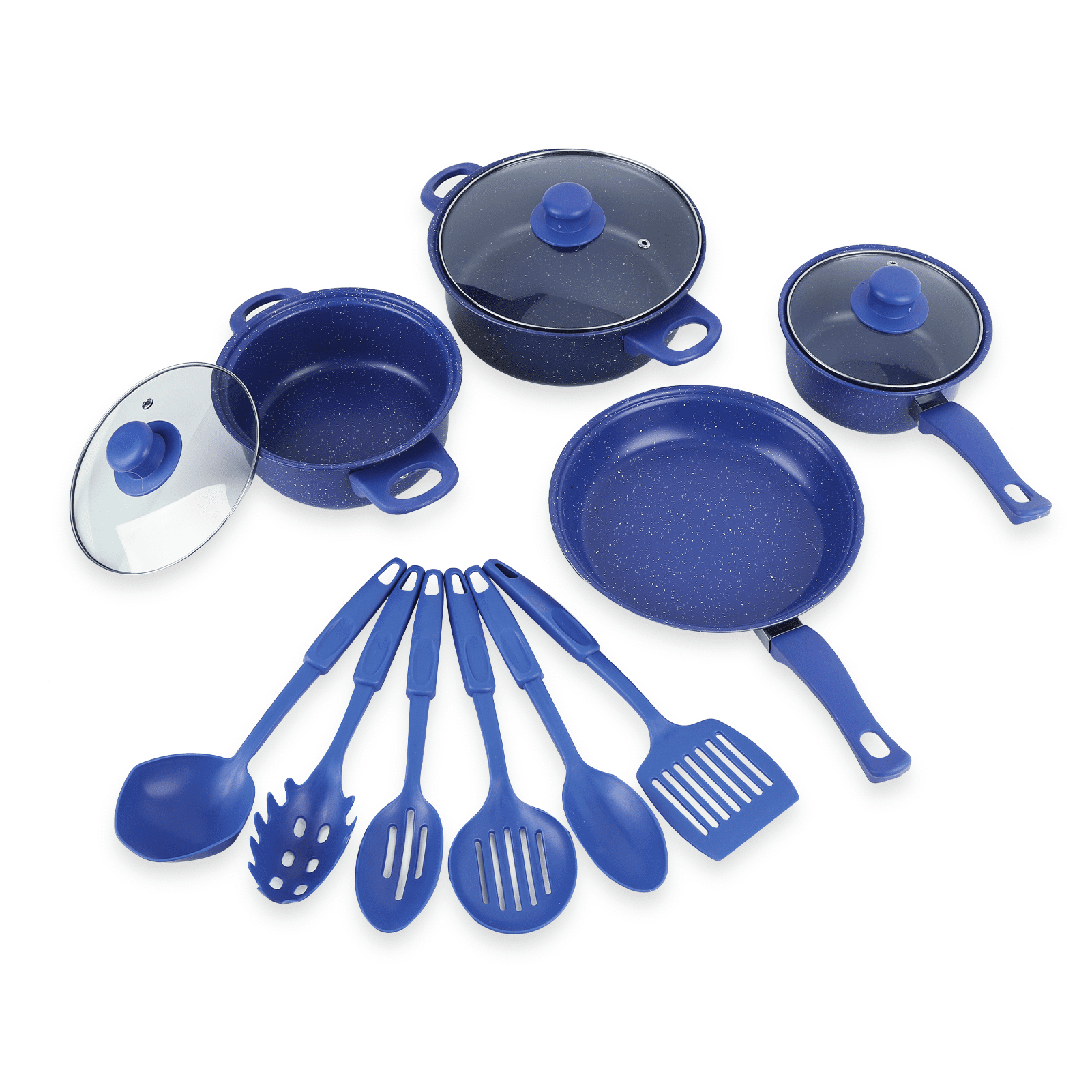13 Piece Cookware Set, Kitchen Nonstick Pots And Pans Set With Glass Lid For Cooking, Induction & Dishwasher