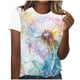 thumbnail image 2 of Fiudx Ofertas de La Semana Blusa de Manga Corta con Estampado de Moda para Mujer, Camiseta con Cuello Redondo, Tops Informales, 2 of 4
