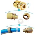 thumbnail image 4 of Conector de manguera de jardín, paquete de 4 Conector de manguera de agua Conector de manguera de jardín de latón, paquete de 4 Conectores de manguera de punta de grifo de latón Rosca externa de 1/2, 4 of 5