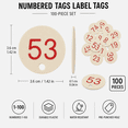 Numbered Tags Label Tags Clothes Coat Hanger Office Index Supply 1-100 ...