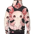 thumbnail image 7 of Sikiie Cute Axolotl Sakura Blossoms Men's Hoodie, Essentials Hoodie, Sweatshirt, Pullover Hooded Sweatshirt for Men-Large, 7 of 7