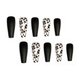 thumbnail image 2 of fastboy 1 Set Ongles Pressés French Tip Léopard Tigre Extra Longs Mats Pleine Couverture, 2 of 6