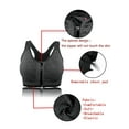 thumbnail image 4 of DODOING Women's Black Front Zipper Closure Sports Bra Removable Cups High Support Workout Sports Bra, 4 of 7