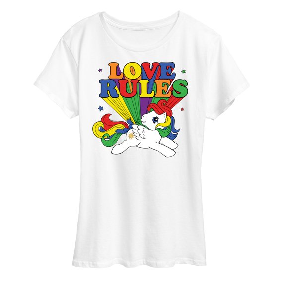 My Little Pony - Love Rules - LGBT Pride - Women's Short Sleeve Graphic T-Shirt