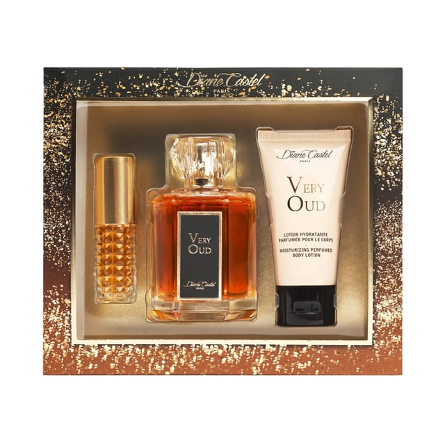 Set de Regalo Perfume Diane Castel Very Oud para Mujer 3 piezas