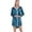 Blue Green, variant on WBQ Women's Soft Nightgown Silk Satin Long Short Sleeve Nightshirt Sexy V-neck Sleepshirts Button Down Boyfriend Sleepwear Pajama Top, S-2XL