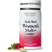 Best Nest Wellness Women's Multivitamin with Iron, Probiotics, Methylated Multivitamins, Whole Food Organic Blend, Womens Once Daily Multivitamins, Gluten Free Multi Vitamin, 30 Ct