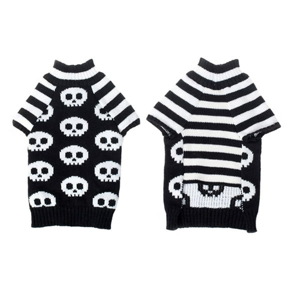 DOPI Dog Clothes Halloween Skull Heads Sweaters Small Dog Outfit Pet Costumes Size XXS