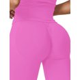 thumbnail image 5 of IDOPIP Workout Sets for Women Seamless Scunch Butt Lifting Impact Leggings Longline Strappy Halter Sports Bra Top 2 Piece Gym Active Outfits, 5 of 7