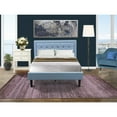 thumbnail image 2 of East West Furniture 2-piece Wood Platform Full Bedroom Set in Cream/Denim Blue, 2 of 8
