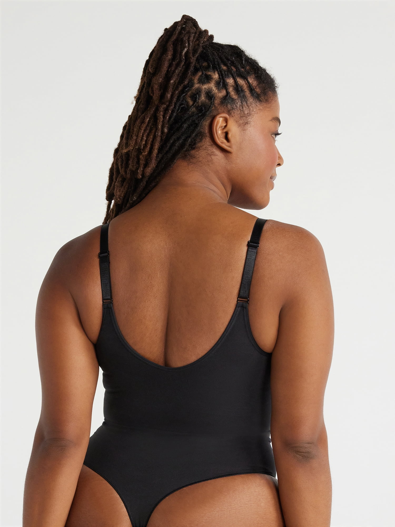 Joyspun Women's Seamless Sculpting Thong Bodysuit, Sizes S-XXXL