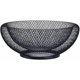 thumbnail image 1 of Metal Mesh Fruit Basket, Round Black/Gold Metal Fruit Vegetable, Egg, Bread Storage Bowl Holder Stand, 1 of 4