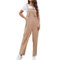 thumbnail image 4 of Coduop Women Sleeveless Bodysuit Jumpsuit Adjustable Strap Linen Overalls Bib Long Playsuit, 4 of 6