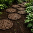 thumbnail image 6 of TierraVerde 4 Pack 18" x 18" Tropical Leaf Decorative Stepping Stones, Brown, 6 of 6