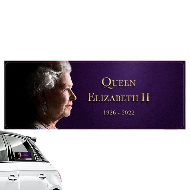 Tohuu Memorial Elizabeth Car Window Cling Queen Memorial Car Decals