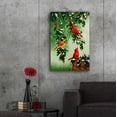 thumbnail image 6 of Epic Art 'Cardinals Hollies with Snow' by Crista Forest, Acrylic Glass Wall Art, 24"x36", 6 of 8