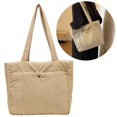 thumbnail image 4 of Yucurem Ladies Cloud Tote Bag Fashion Puffer Shoulder Bag Casual Tote Bag (Khaki) Fashion shoulder bag (Khaki), 4 of 10